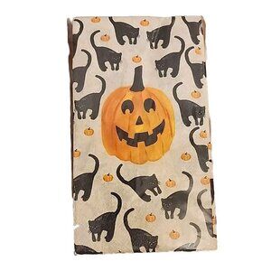 Halloween Black Cat Pumpkin Paper Dinner Napkins Hand Bath Buffet Towels 40 Pk
